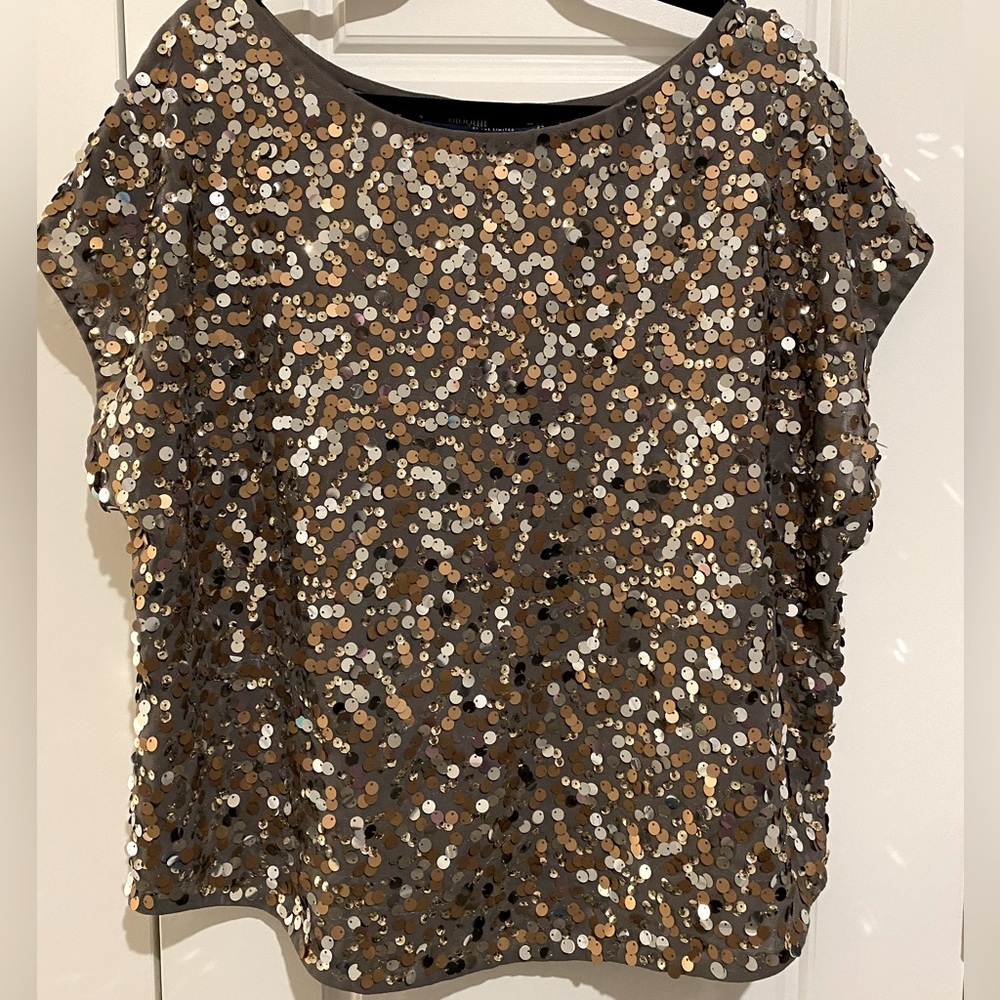Eloquii Plus Size Sequence Sparkle Top - image 1